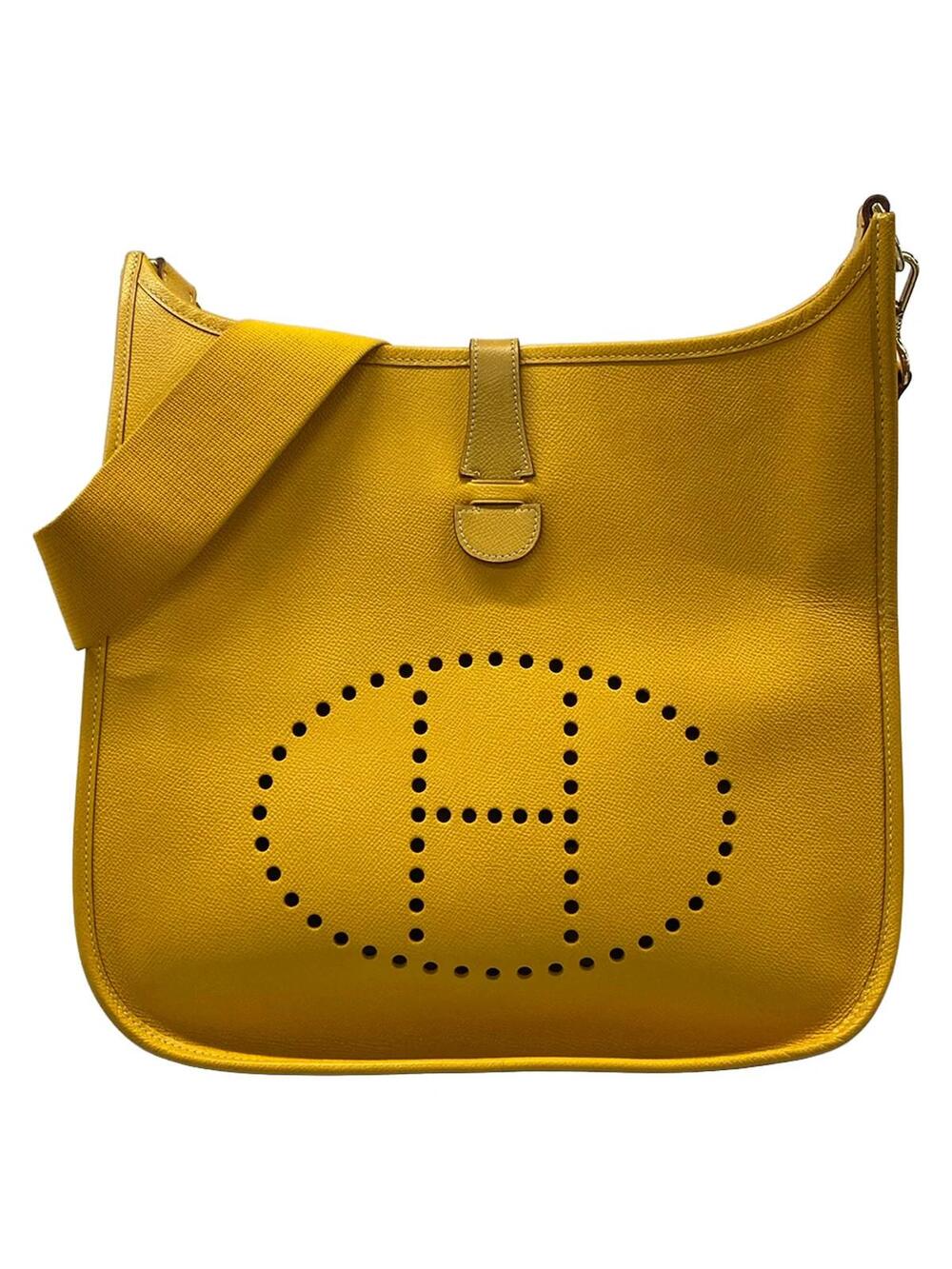 Hermes Evelyne Gm Yellow Veau Graine #342368H19B